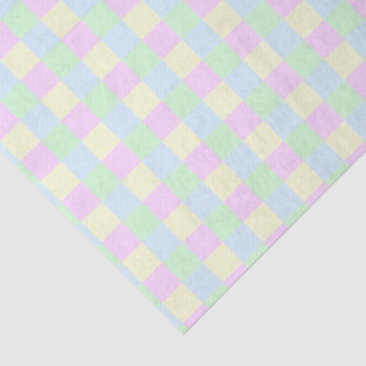 Papier Mousseline Soft Pastel Squares Pattern (Détail)