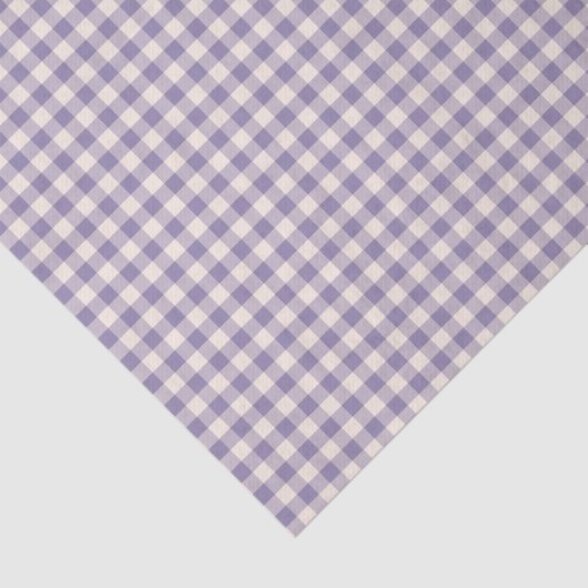Papier Mousseline Soft Purple Gingham Plaid Check Holiday Pattern (Détail)