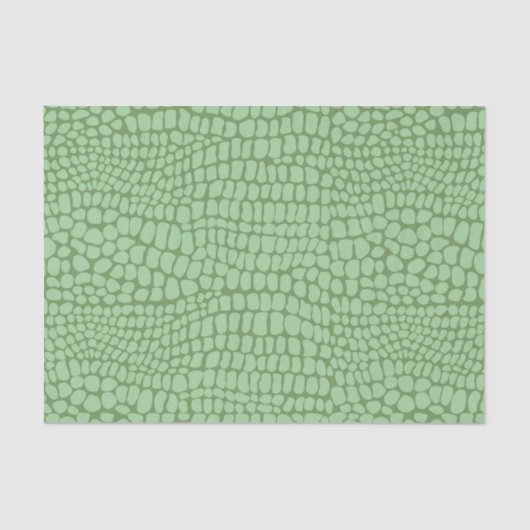 Papier Mousseline Soft Sage Green Snake Skin Scales Decoupage (Recto)