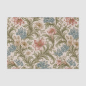 Papier Mousseline Soft Scrollwork Garden Floral Pattern (Recto)