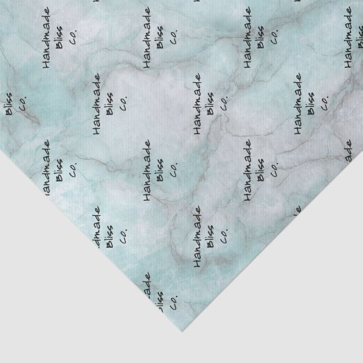 Papier Mousseline Soft Teal Green Marble (Détail)