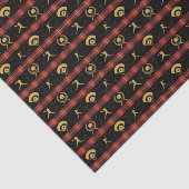 Papier Mousseline Softball féminin - Christmas Red Check (Détail)