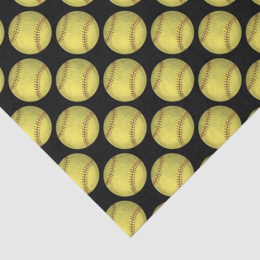 Papier Mousseline Softball motif (Détail)