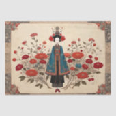 Papier Mousseline Soie et pétales - Découpage - (Recto)