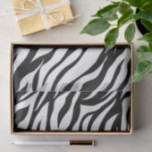 Papier Mousseline Soirée d'anniversaire en safari imprimé noir blanc (Cadeau)