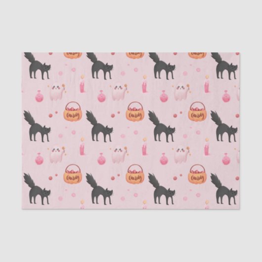 Papier Mousseline Soirée d'Anniversaire rose (Recto)