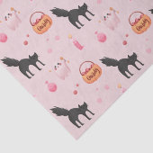 Papier Mousseline Soirée d'Anniversaire rose (Détail)