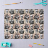 Papier Mousseline Soirée de crâne gothique (Artisanat)