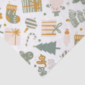 Papier Mousseline Soirée de Noël Vert Et Or (Détail)