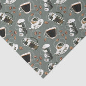 Papier Mousseline Soirée gourmande en café carrelé (Détail)