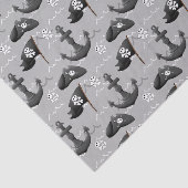 Papier Mousseline soirée motif carrelée de pirates (Détail)