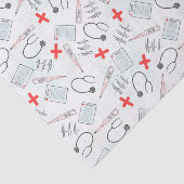 Papier Mousseline soirée motif infirmière carrelée mignonne (Détail)