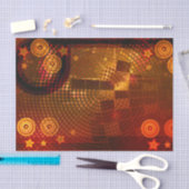 Papier Mousseline Soirée Orange Disco Dance des années 70 (Artisanat)