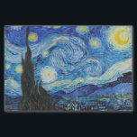 Papier Mousseline Soirée Van Gogh Starry. Impressionnisme art vintag<br><div class="desc">Papier de tissu Van Gogh "The Starry Night".</div>