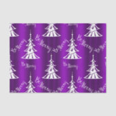 Papier Mousseline Sois Joyeux Noël pourpre (Recto)