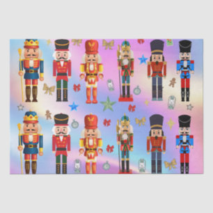 Papier Mousseline soldat de jouets de vacances Nutcracker motif holo