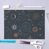 Papier Mousseline Soleil céleste et Lune éléments mystiques (Artisanat)