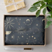 Papier Mousseline Soleil céleste et Lune éléments mystiques Tissu P (Cadeau)