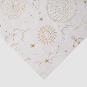 Papier Mousseline Soleil céleste et Lune éléments mystiques Tissu P (Détail)