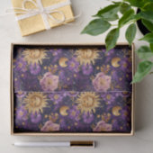 Papier Mousseline Soleil céleste violet et étoile (Cadeau)