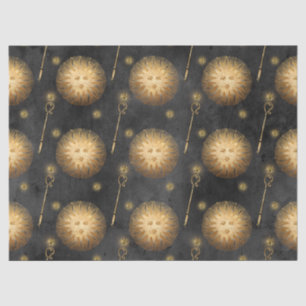 Papier Mousseline Soleil or et Motif de cisaillement sur la page de