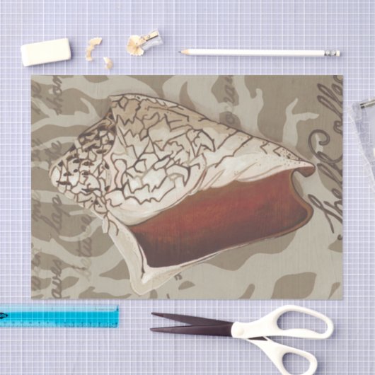 Papier Mousseline Sonnet maritime IV (Artisanat)