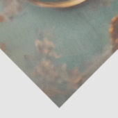 Papier Mousseline Sophistiqué Chat Rose Sage Salon Découpage Tissu (Détail)