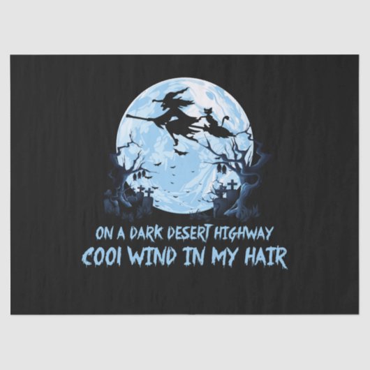 Papier Mousseline Sorcière Chambres Sur Une Route Du Désert Sombre (Recto)