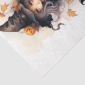 Papier Mousseline Sorcière Collage 1 Halloween papier découpage (Détail)