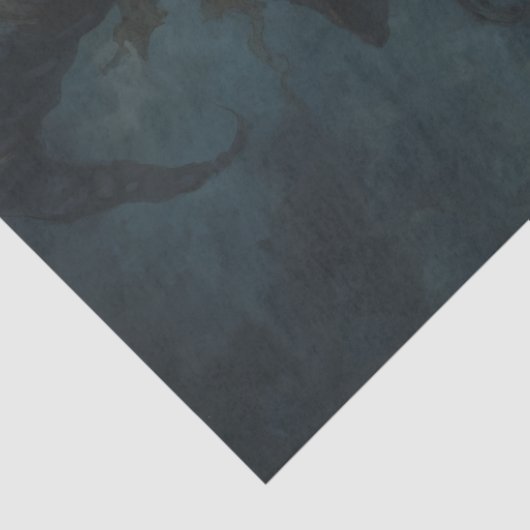 Papier Mousseline Sorcière de mer orageuse avec potion Découpage fon (Détail)