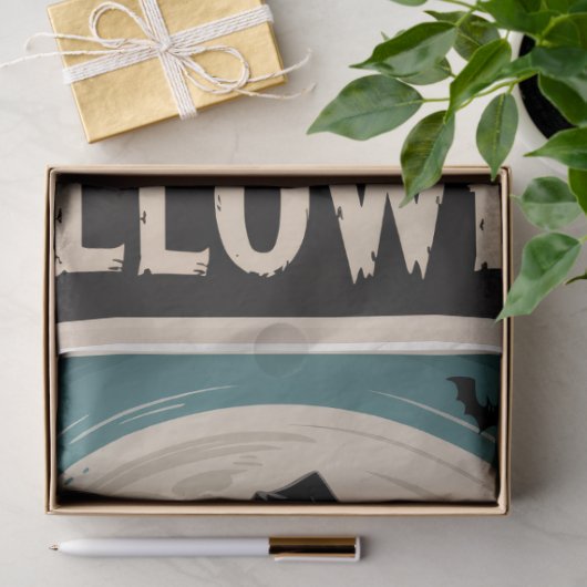 Papier Mousseline Sorcière Éffrayante d'Halloween traversant une Ple (Cadeau)