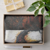 Papier Mousseline Sorcière en rouge avec chauve-souris Découpage (Cadeau)