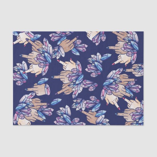 Papier Mousseline Sorcière féministe du doigt moyen (Recto)