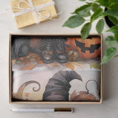 Papier Mousseline Sorcière fille 6 Halloween papier découpage (Cadeau)