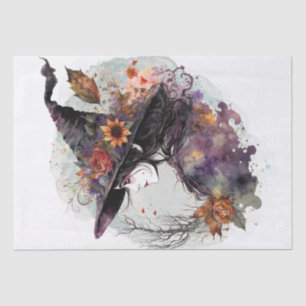 Papier Mousseline Sorcière florale mystique