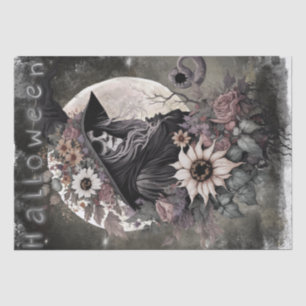 Papier Mousseline Sorcière florale mystique