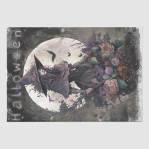 Papier Mousseline Sorcière florale mystique