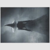 Papier Mousseline Sorcière Foggy Decoupage Silhouette Halloween (Recto)