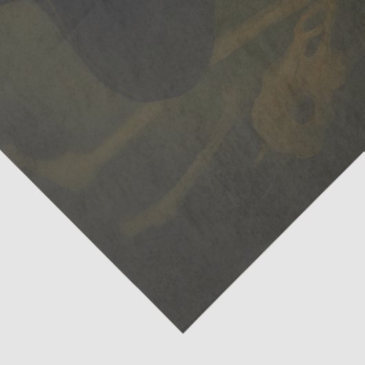 Papier Mousseline Sorcière foncée avec bougie et Halloween gothique (Détail)