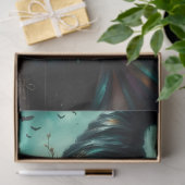 Papier Mousseline Sorcière gothique d’Halloween avec Jack-O’-Lantern (Cadeau)