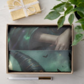 Papier Mousseline Sorcière gothique d'Halloween avec chauves-souris (Cadeau)