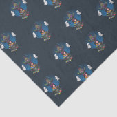 Papier Mousseline Sorcière Hallowween verte et fantômes (Détail)