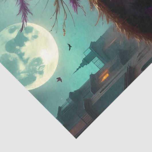 Papier Mousseline Sorcière Lune Vénitienne - Enchantant Imaginaire G (Détail)