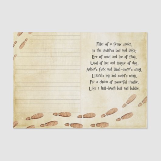 Papier Mousseline Sorcière magique en papier de découpage (Recto)