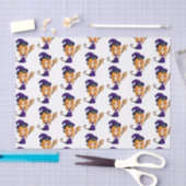 Papier Mousseline Sorcière mignonne en Casquette violet Motif Hallow (Artisanat)