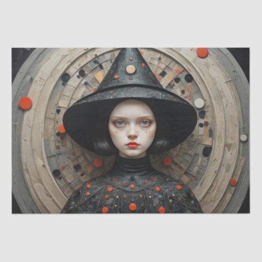 Papier Mousseline Sorcière moderne : Sylvia - Découpage - (Recto)