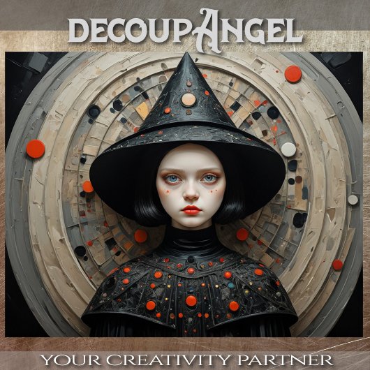 Papier Mousseline Sorcière moderne : Sylvia - Découpage -