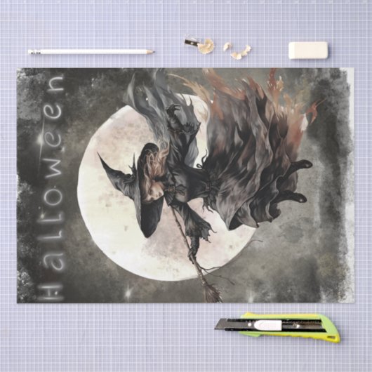 Papier Mousseline Sorcière mystique (Artisanat)