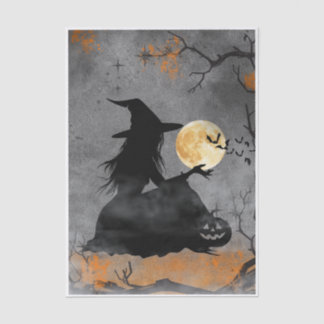 Papier Mousseline Sorcière Mystique au Clair de Lune