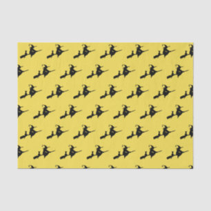 Papier Mousseline Sorcière sur un balai